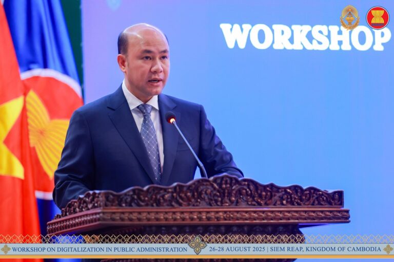 ឯកឧត្តម ហ៊ុន ម៉ានី អធិបតីបើកសិក្ខាសាលាអាស៊ាន ស្ដីពីឌីជីថលលូបនីយកម្មក្នុងរដ្ឋបាលសាធារណៈ